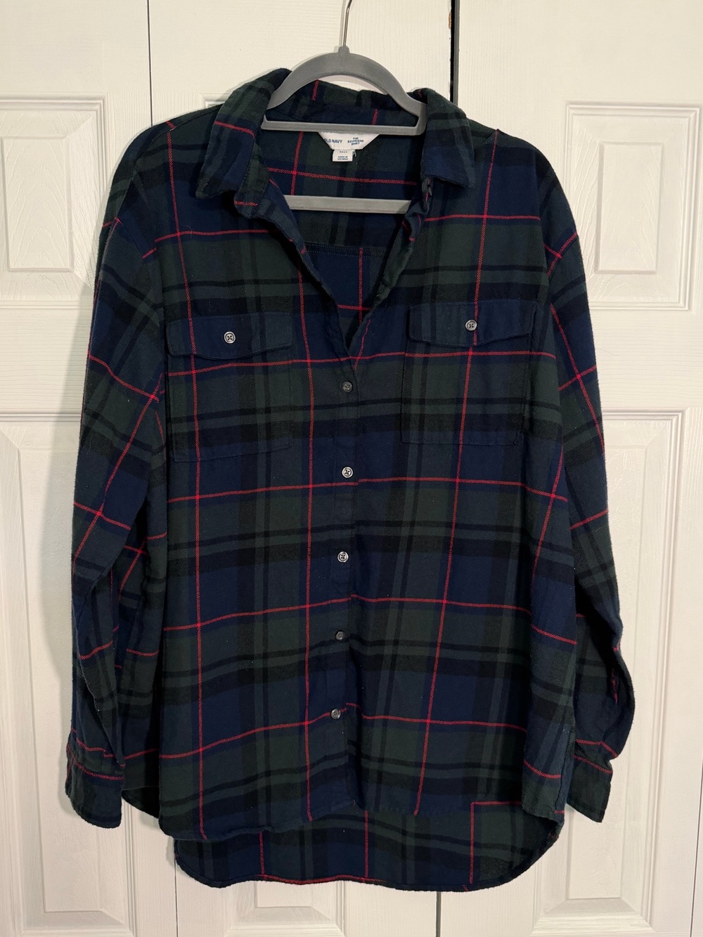 Flannel Plaid Collared Button Up - Old Navy - XL Tall - Picture 1 of 4